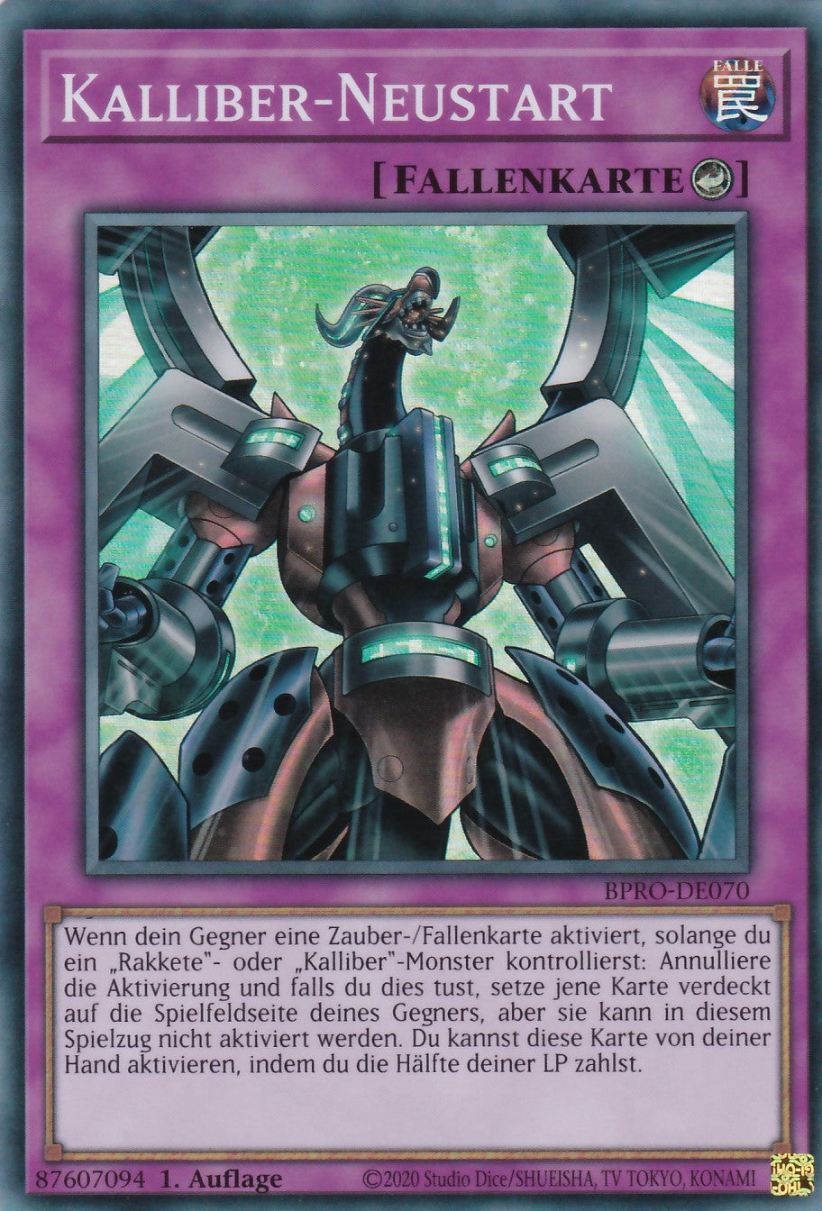 Kalliber-Neustart - BPRO-DE070 - Super Rare - Deutsch - 1. Auflage - Burst Protocol - Yugioh