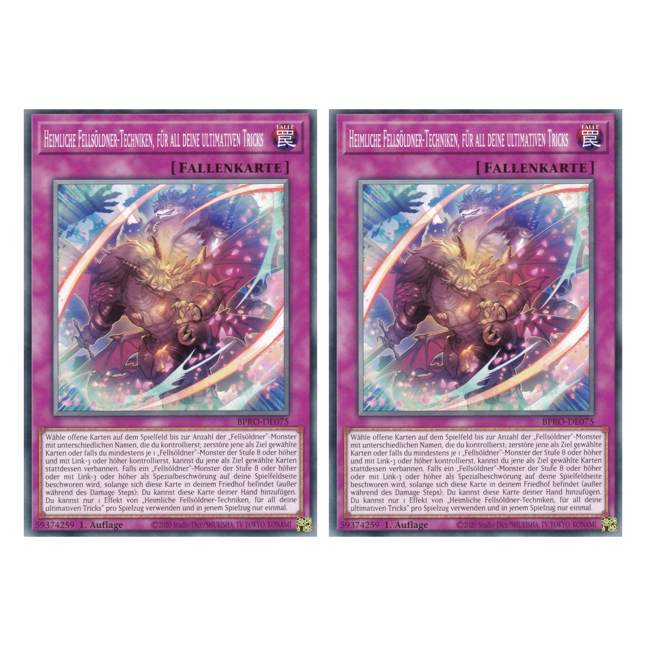 Heimliche Fellsöldner-Techniken, für all deine Ultimative Tricks - BPRO-DE075 - Common - Deutsch - 1. Auflage - Burst Protocol - Duo Set (2 Stück) - Yu-Gi-Oh!