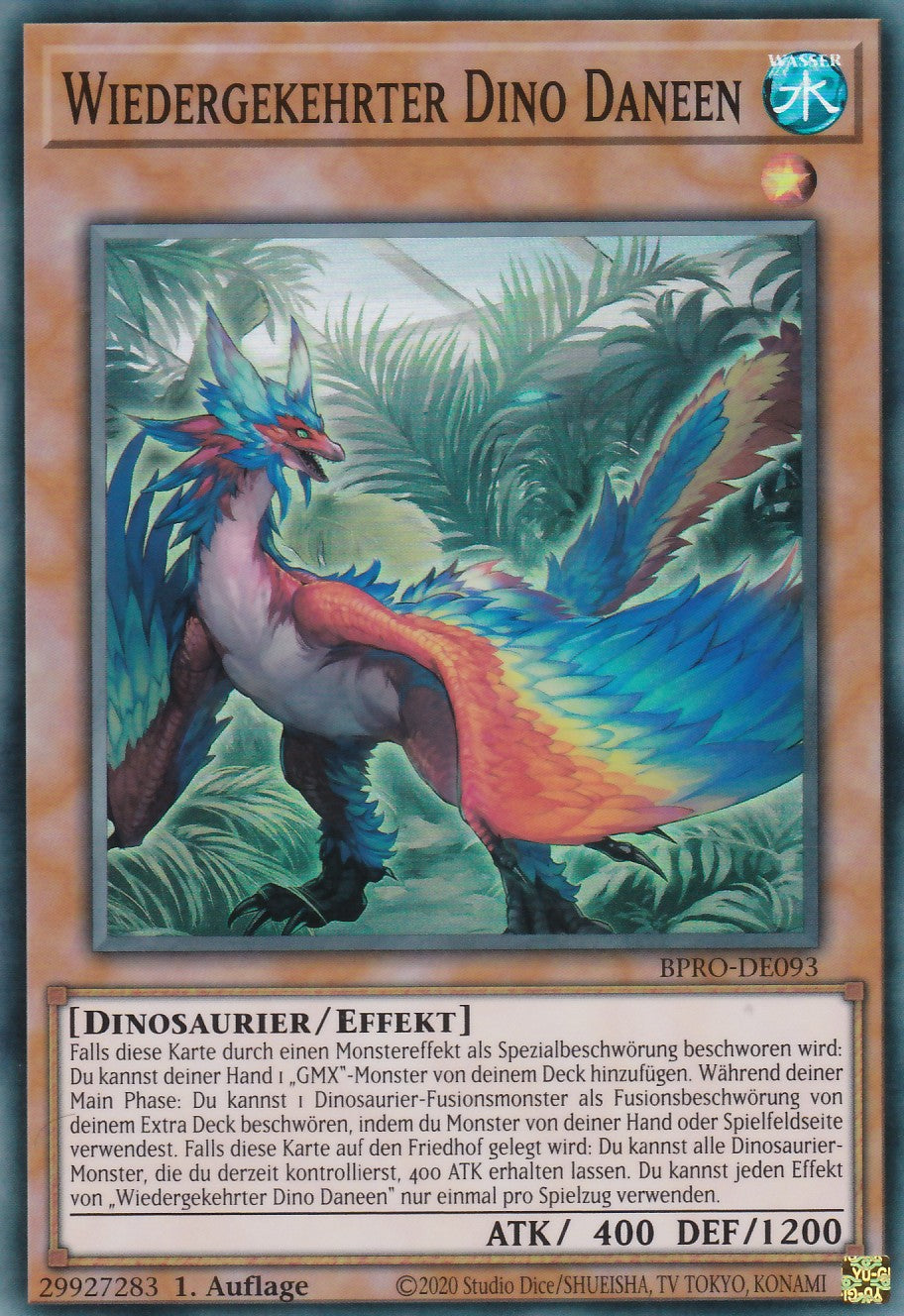 Wiedergekehrter Dino Daneen - BPRO-DE093 - Super Rare - Deutsch - 1. Auflage - Burst Protocol - Yugioh