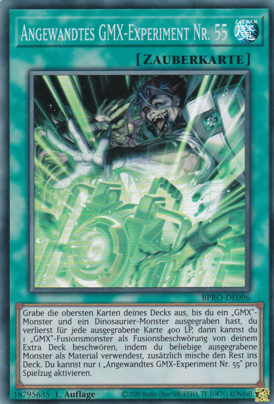 Angewandtes GMX-Experiment Nr. 55 - BPRO-DE096 - Super Rare - Deutsch - 1. Auflage - Burst Protocol - Yugioh
