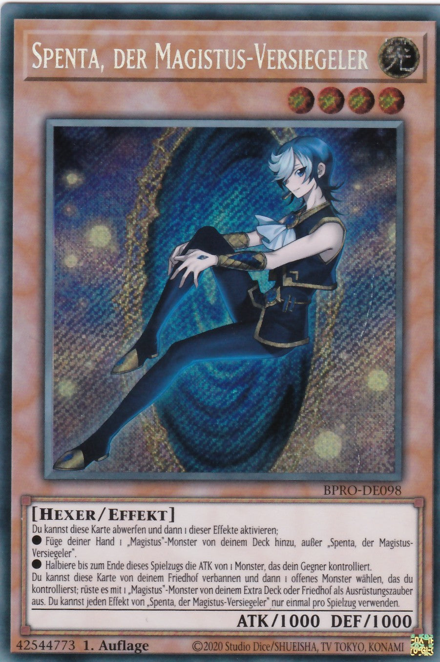 Spenta, der Magistus-Versiegeler - BPRO-DE098 - Secret Rare - Deutsch - 1. Auflage - Burst Protocol - Yugioh