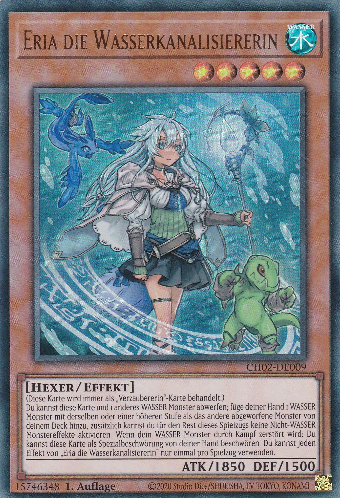 Eria die Wasserkanalisiererin - CH02-DE009 - Ultra Rare - Deutsch - 1. Auflage - Yugioh - The Chronicles Deck: Spirit Charmers