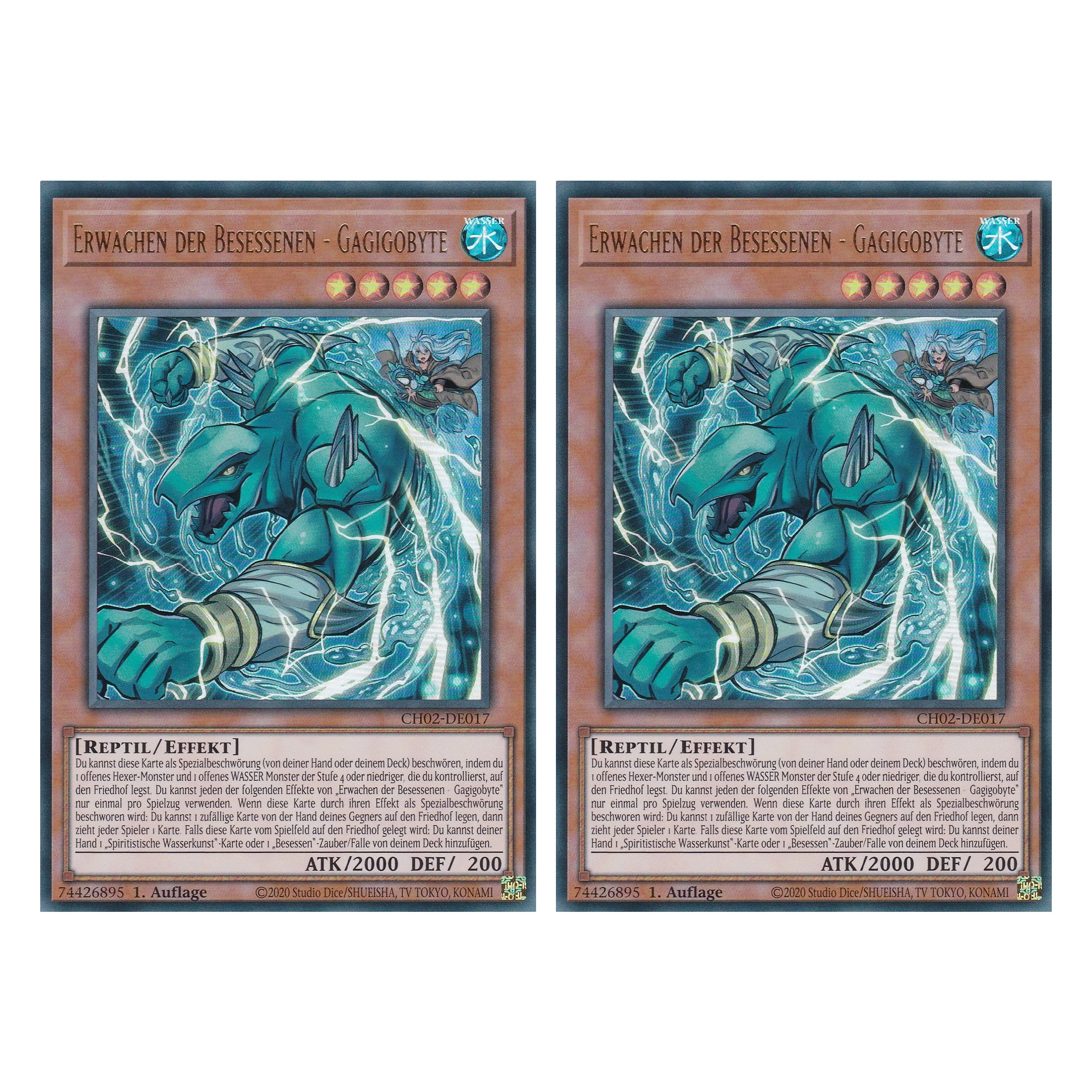 Erwachen der Besessenen - Gagigobyte - CH02-DE017 - Ultra Rare - Deutsch - 1. Auflage - The Chronicles Deck: Spirit Charmers - Duo Set (2 Stück) - Yugioh