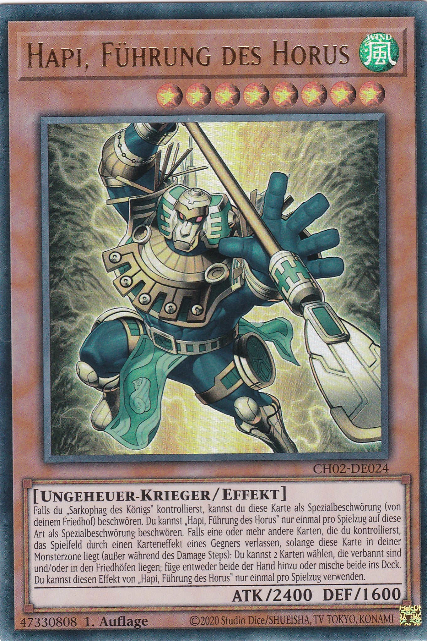 Hapi, Führung des Horus - CH02-DE024 - Ultra Rare - Deutsch - 1. Auflage - Yugioh - The Chronicles Deck: Spirit Charmers