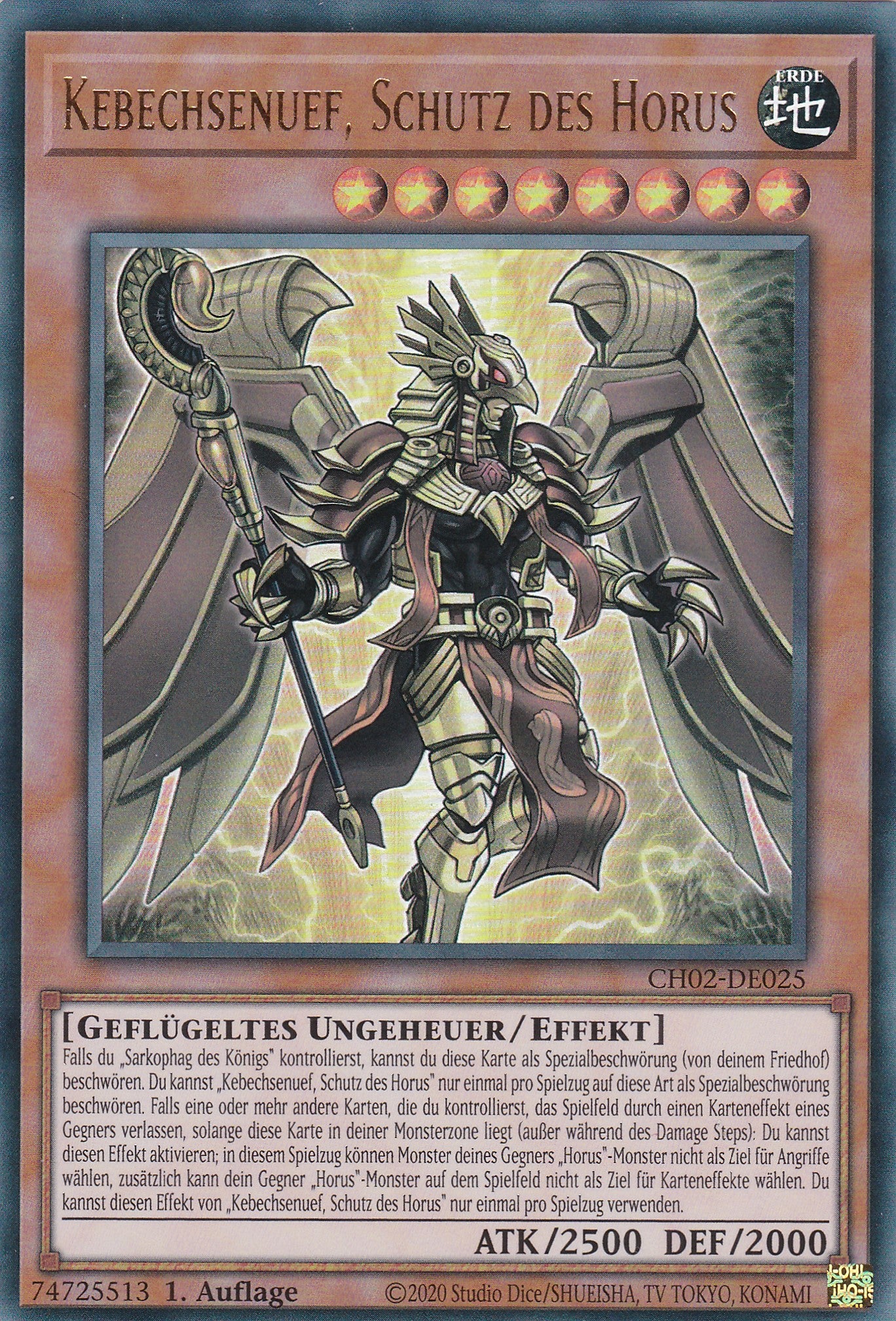 Kebechsenuef, Schutz des Horus - CH02-DE025 - Ultra Rare - Deutsch - 1. Auflage - Yugioh - The Chronicles Deck: Spirit Charmers