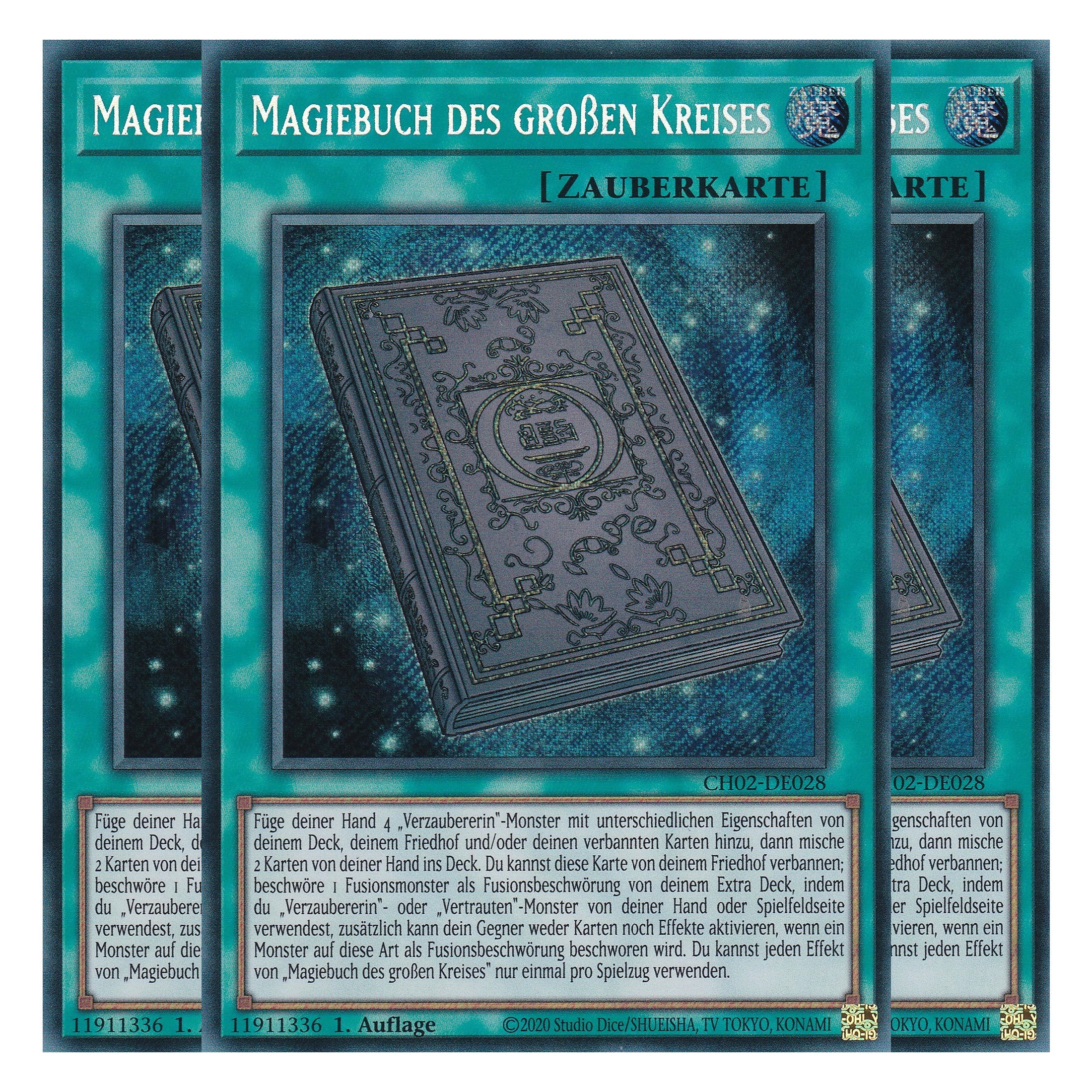 Magiebuch des großen Kreises - CH02-DE028 - Secret Rare - Deutsch - 1. Auflage - The Chronicles Deck: Spirit Charmers - Playset (3 Kopien) - Yu-Gi-Oh!