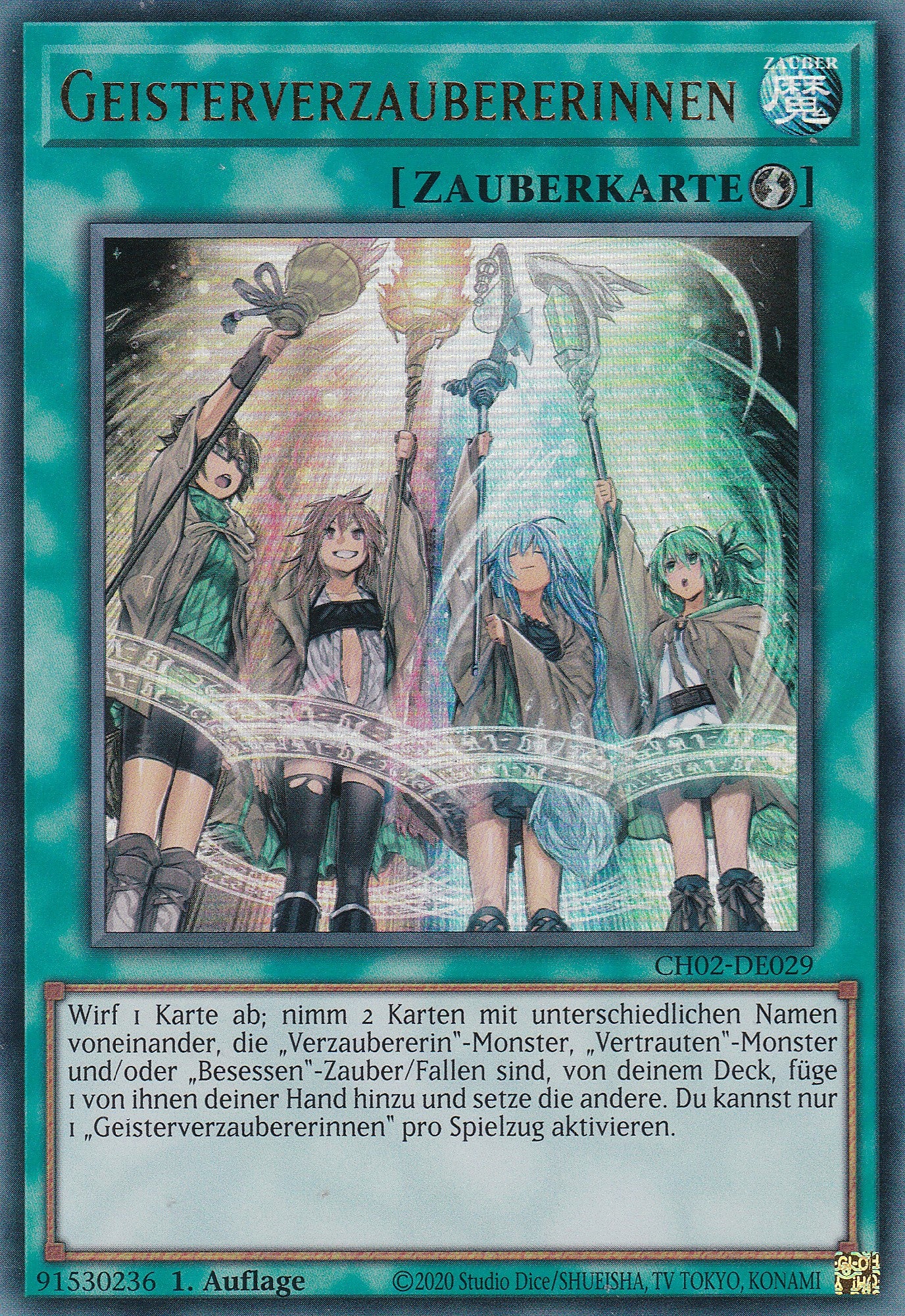 Geisterverzaubererinnen - CH02-DE029 - Ultra Rare - Deutsch - 1. Auflage - Yugioh - The Chronicles Deck: Spirit Charmers