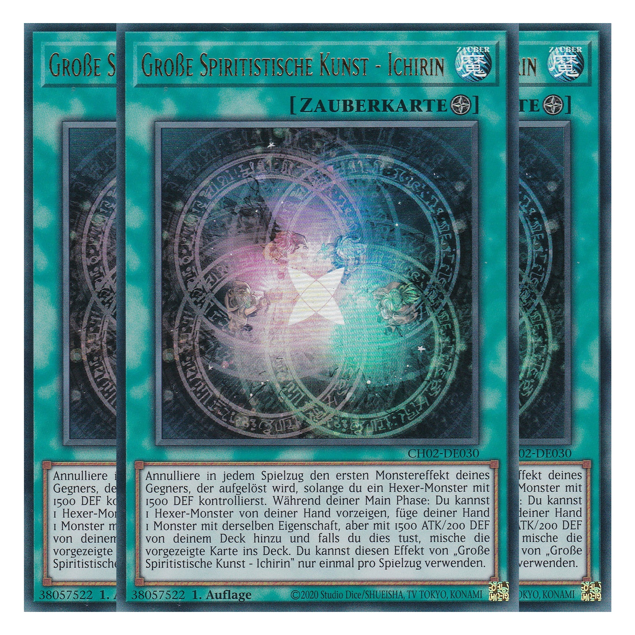 Große Spiritistische Kunst - Ichirin - CH02-DE030 - Ultra Rare - Deutsch - 1. Auflage - The Chronicles Deck: Spirit Charmers - Playset (3 Kopien)