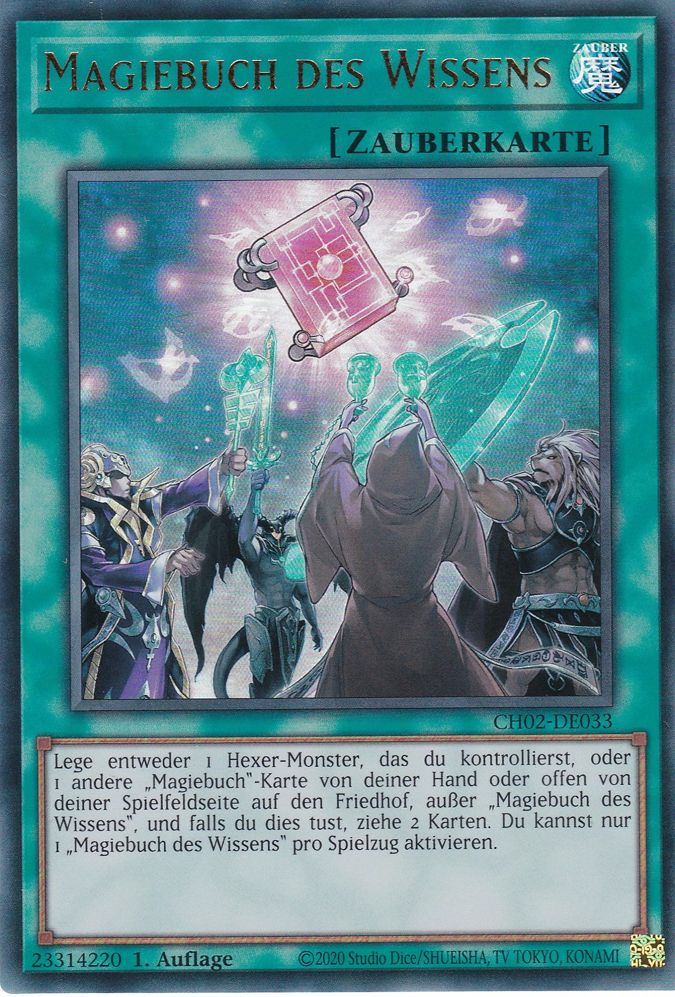 Magiebuch des Wissens - CH02-DE033 - Ultra Rare - Deutsch - 1. Auflage - Yugioh - The Chronicles Deck: Spirit Charmers