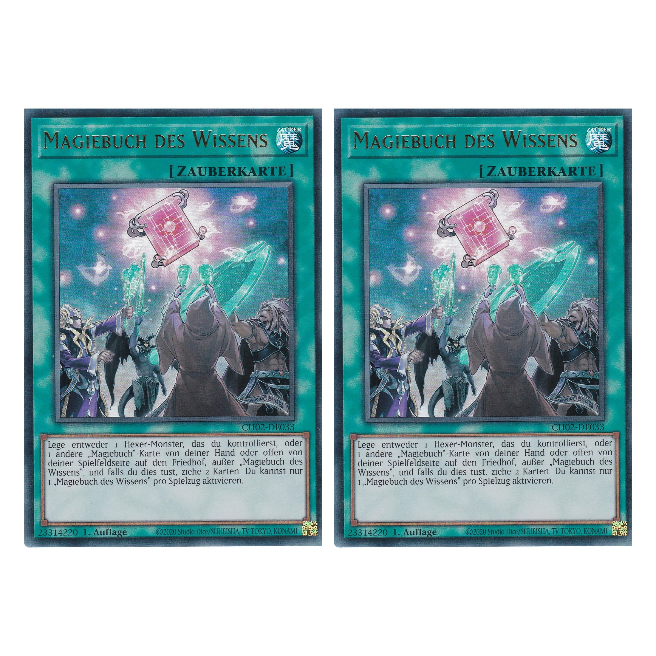 Magiebuch des Wissens - CH02-DE033 - Ultra Rare - Deutsch - 1. Auflage - The Chronicles Deck: Spirit Charmers - Duo Set (2 Stück) - Yu-Gi-Oh!
