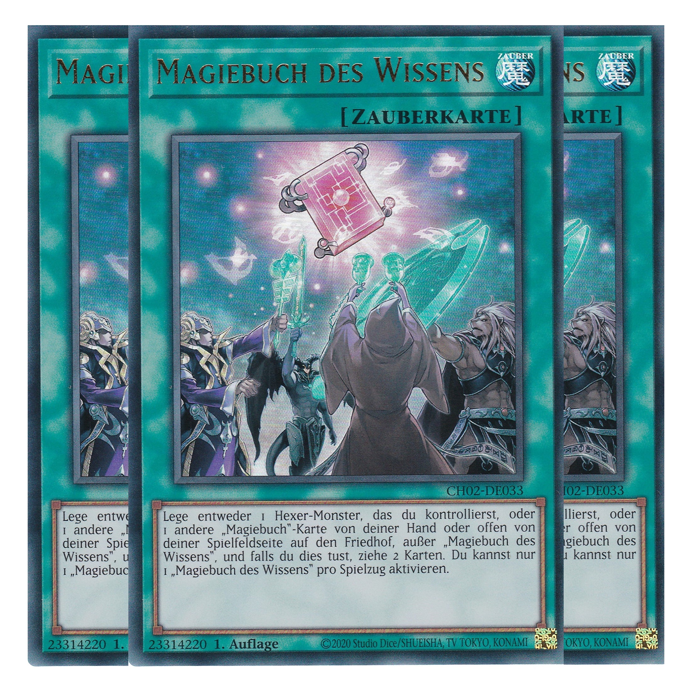 Magiebuch des Wissens - CH02-DE033 - Ultra Rare - Deutsch - 1. Auflage - The Chronicles Deck: Spirit Charmers - Playset (3 Kopien)