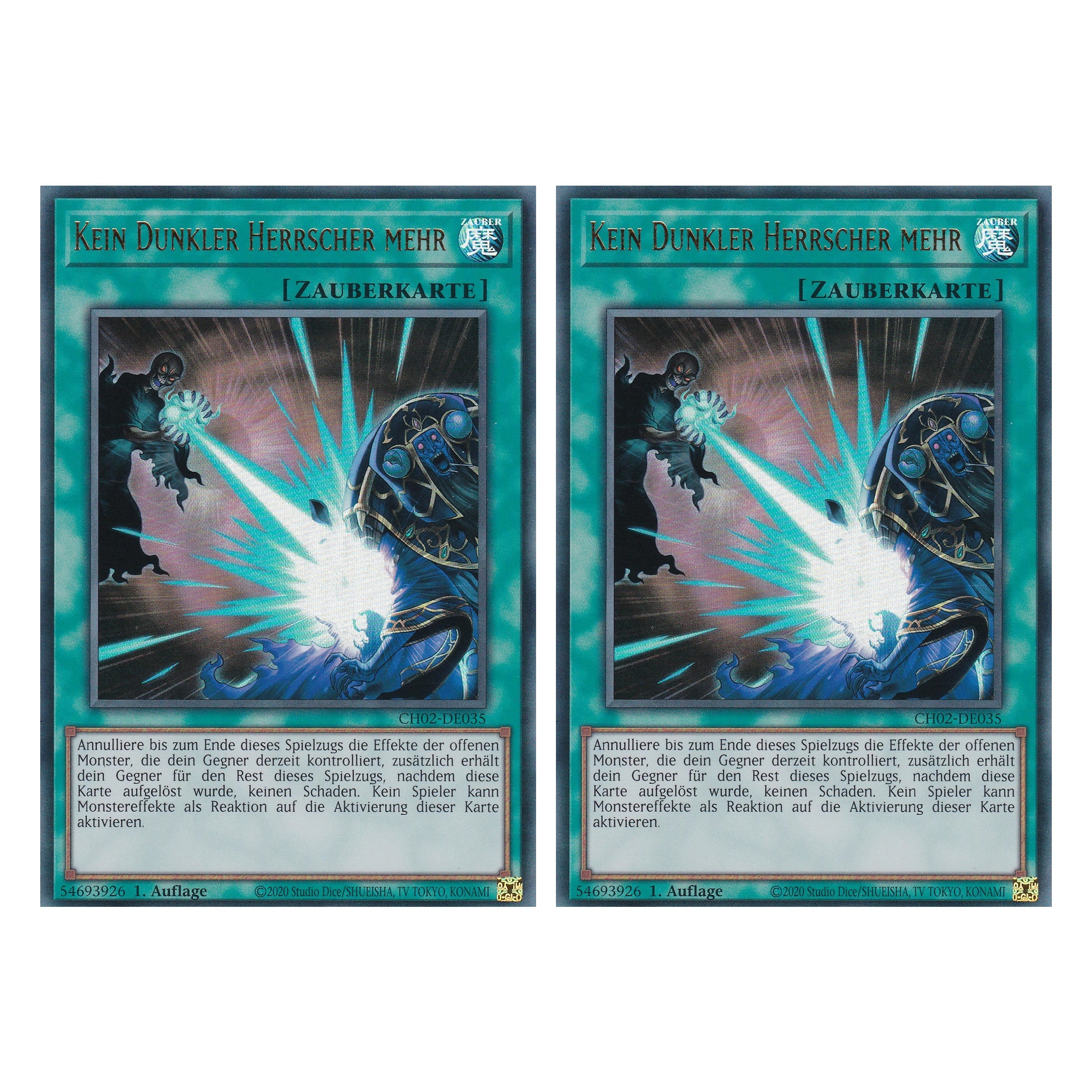 Kein Dunkler Herrscher mehr - CH02-DE035 - Ultra Rare - Deutsch - 1. Auflage - The Chronicles Deck: Spirit Charmers - Duo Set (2 Stück) - Yugioh