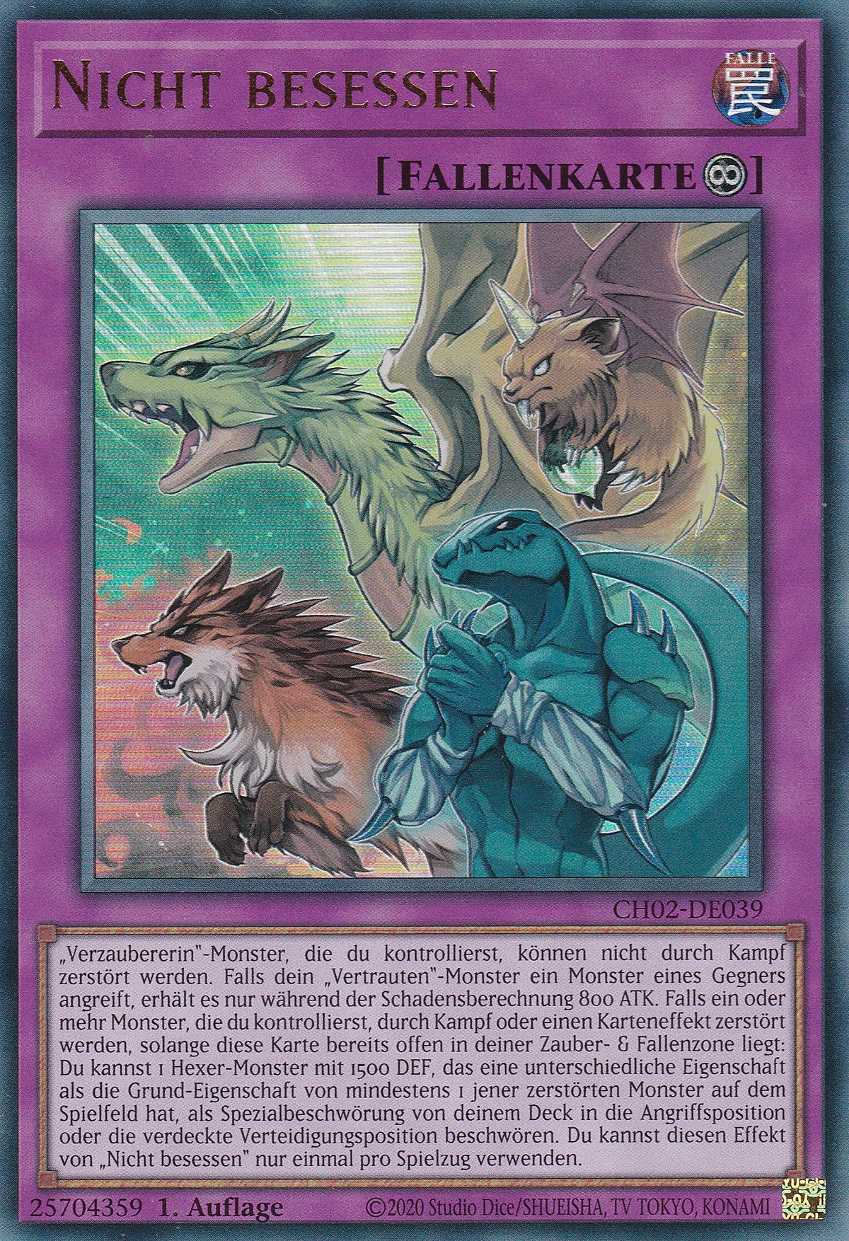 Nicht besessen - CH02-DE039 - Ultra Rare - Deutsch - 1. Auflage - Yugioh - The Chronicles Deck: Spirit Charmers