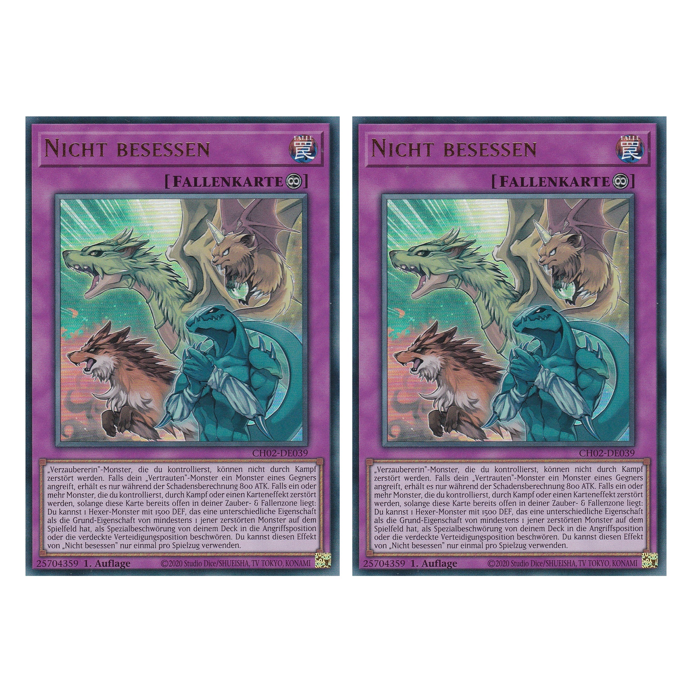 Nicht besessen - CH02-DE039 - Ultra Rare - Deutsch - 1. Auflage - The Chronicles Deck: Spirit Charmers - Duo Set (2 Stück) - Yu-Gi-Oh!