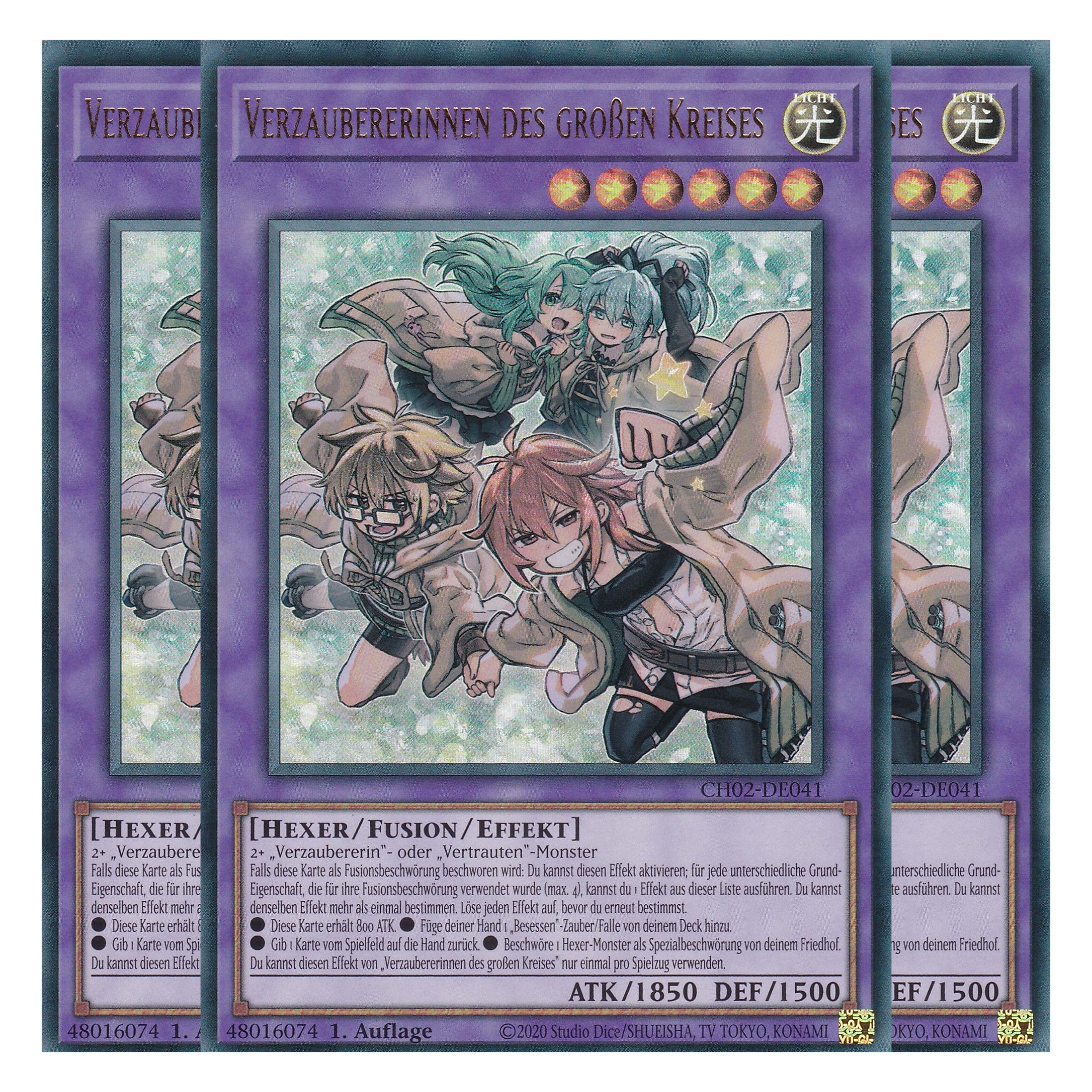 Verzauberinnen des großen Kreises - CH02-DE041 - Ultra Rare - Deutsch - 1. Auflage - The Chronicles Deck: Spirit Charmers - Playset (3 Kopien) - Yu-Gi-Oh!