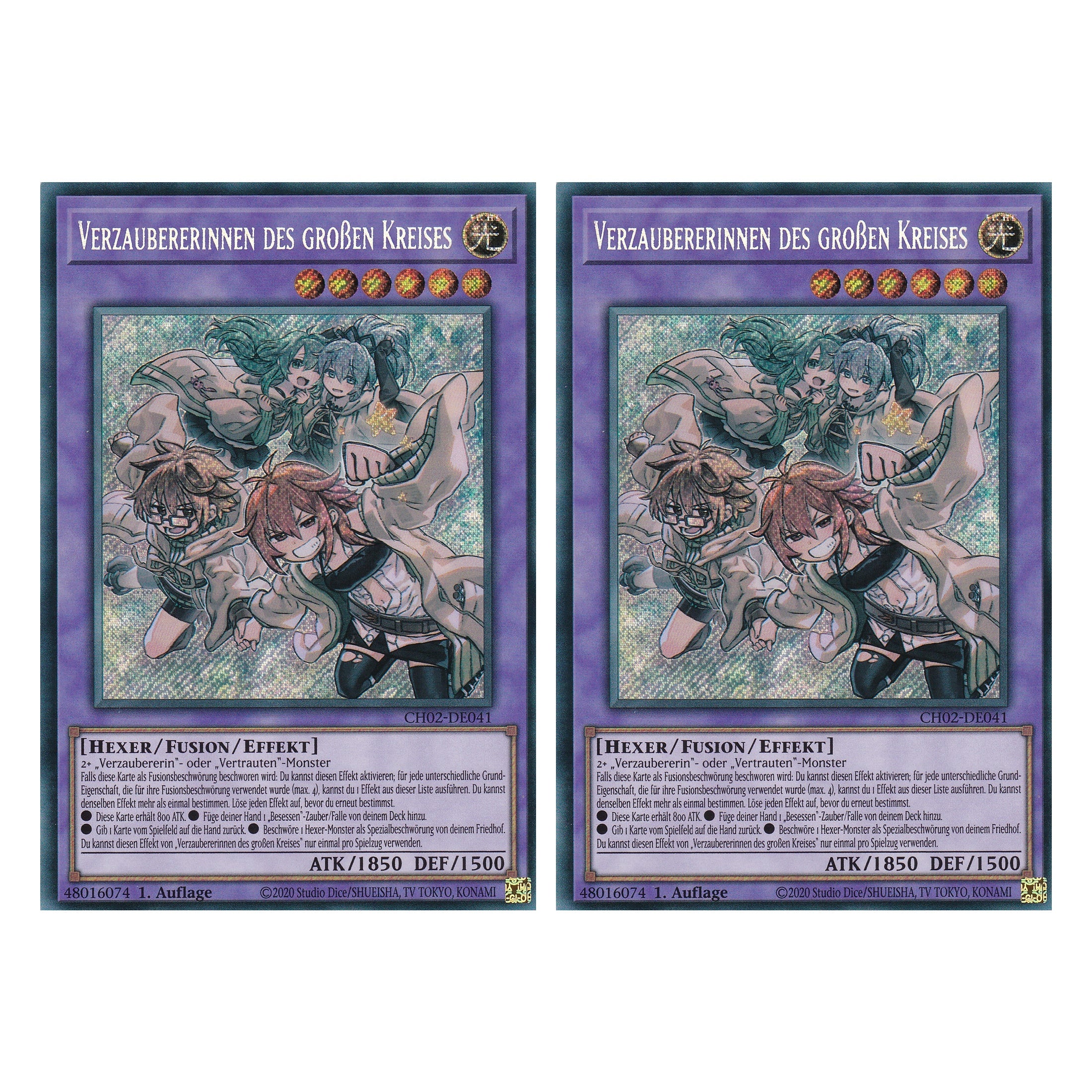 Verzauberinnen des großen Kreises - CH02-DE041 - Secret Rare - Deutsch - 1. Auflage - The Chronicles Deck: Spirit Charmers - Duo Set (2 Stück) - Yu-Gi-Oh!