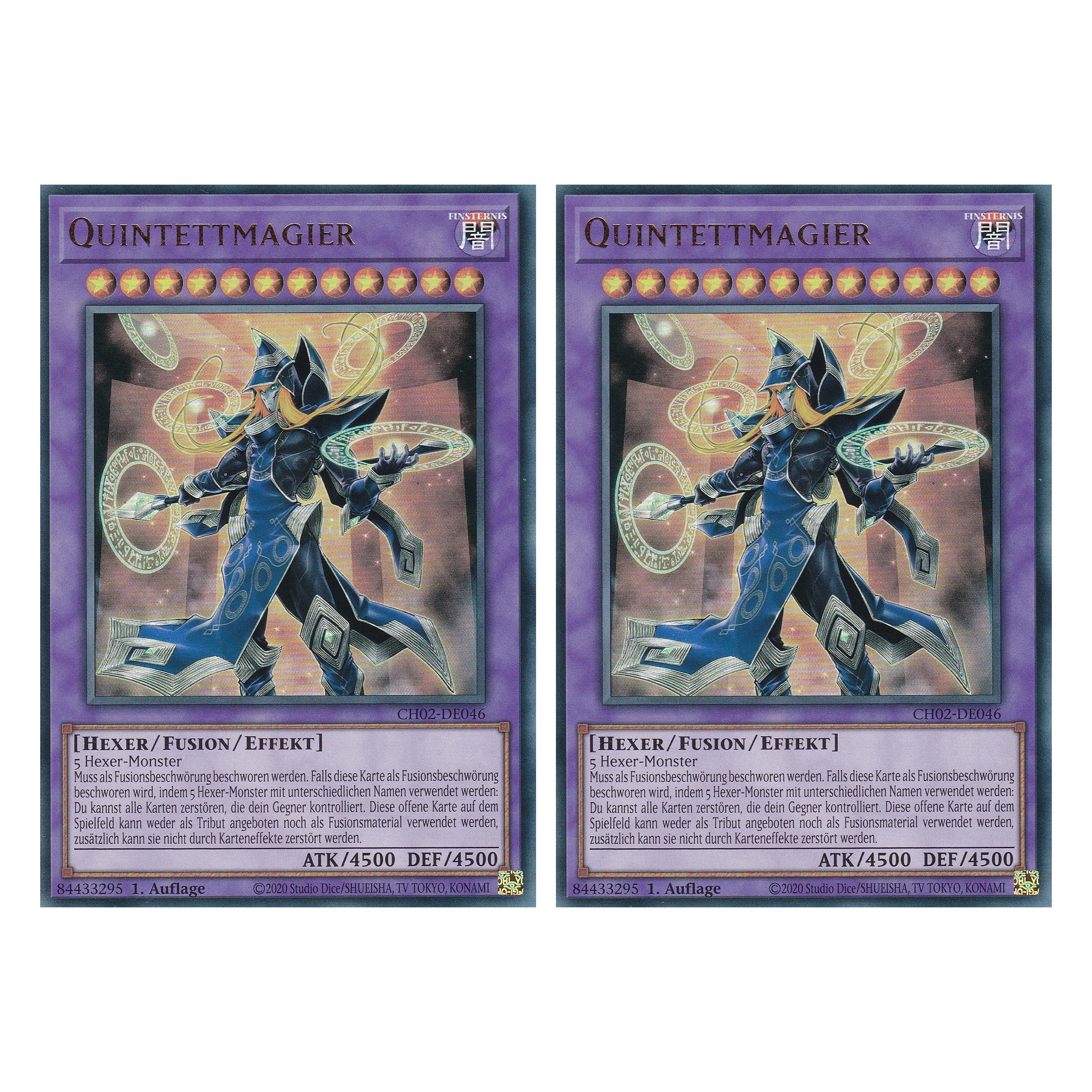 Quintettmagier - CH02-DE046 - Ultra Rare - Deutsch - 1. Auflage - The Chronicles Deck: Spirit Charmers - Duo Set (2 Stück) - Yugioh
