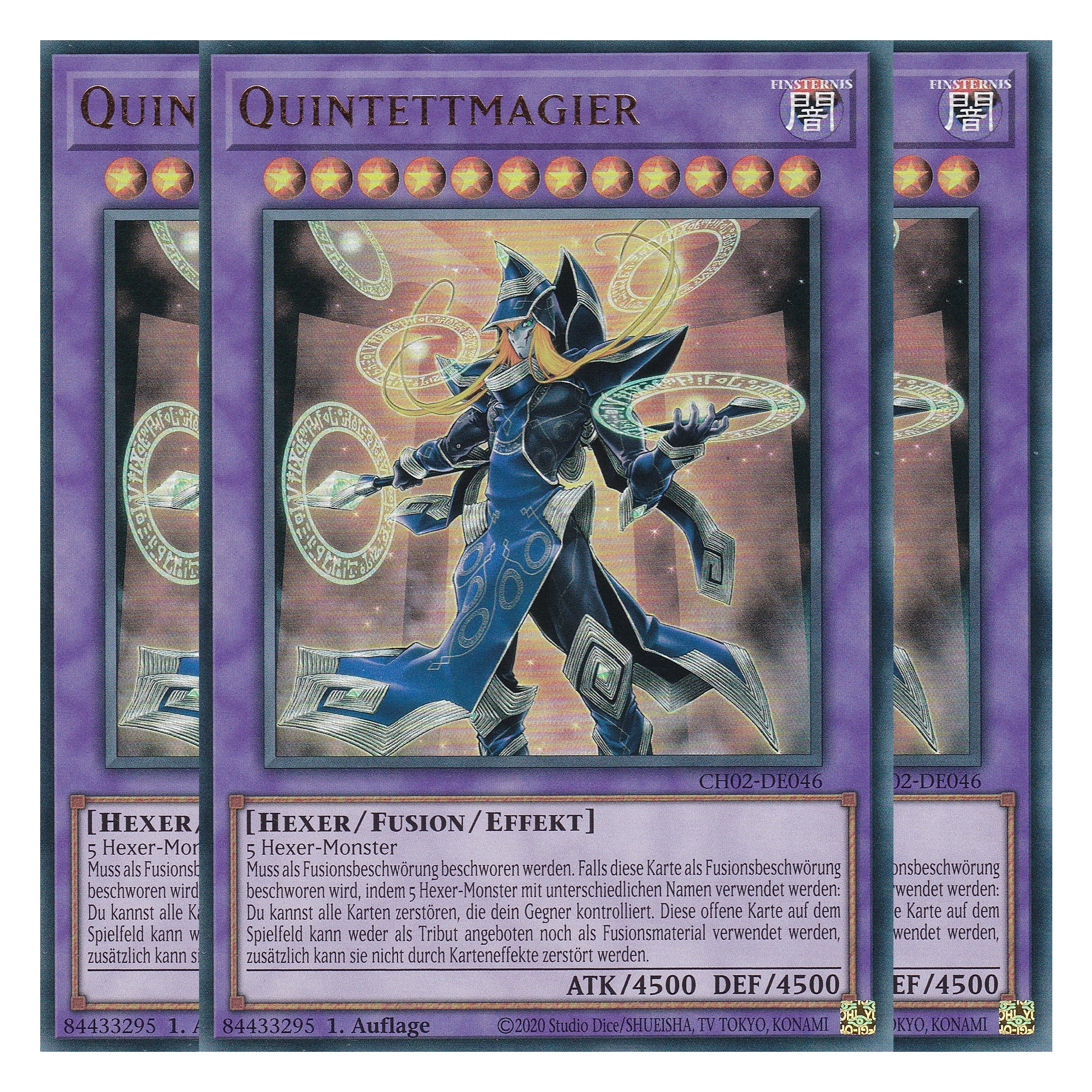 Quintettmagier - CH02-DE046 - Ultra Rare - Deutsch - 1. Auflage - The Chronicles Deck: Spirit Charmers - Playset (3 Kopien)