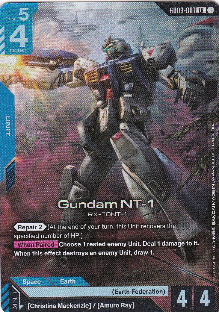 Gundam NT-1 - GD03-001 - Legend Rare - Englisch - GD03 - GUNDAM TCG