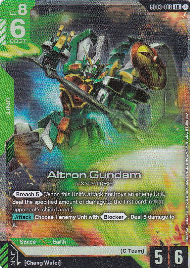 Altron Gundam - GD03-018 - Legend Rare - Englisch - GD03 - GUNDAM TCG