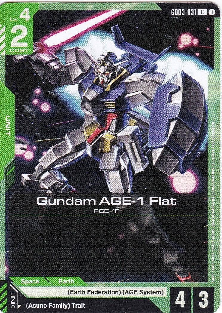 Gundam AGE1-1 Flat - GD03-031 - Common - Englisch - GD03 - GUNDAM TCG
