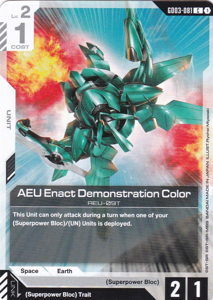 AEU Enact Demonstration Color - GD03-081 - Common - Englisch - GD03 - GUNDAM TCG