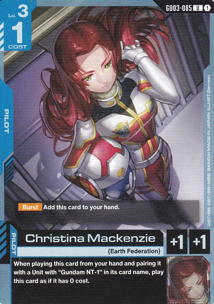 Christina Mackenzie - GD03-085 - Uncommon - Englisch - GD03 - GUNDAM TCG