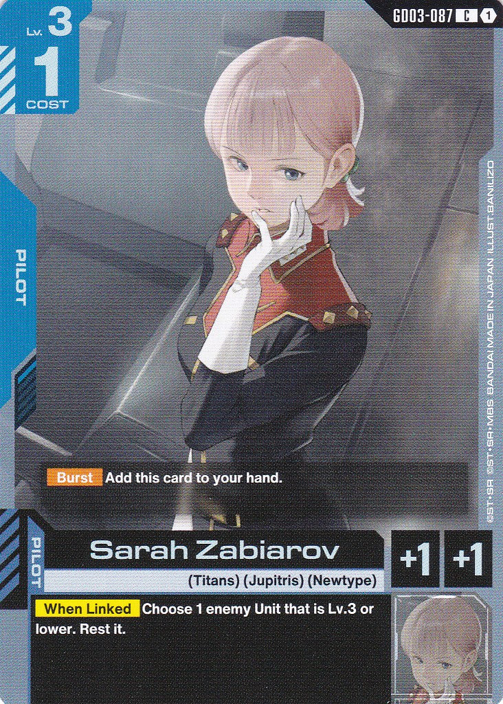 Sarah Zabiarov - GD03-087 - Common - Englisch - GD03 - GUNDAM TCG