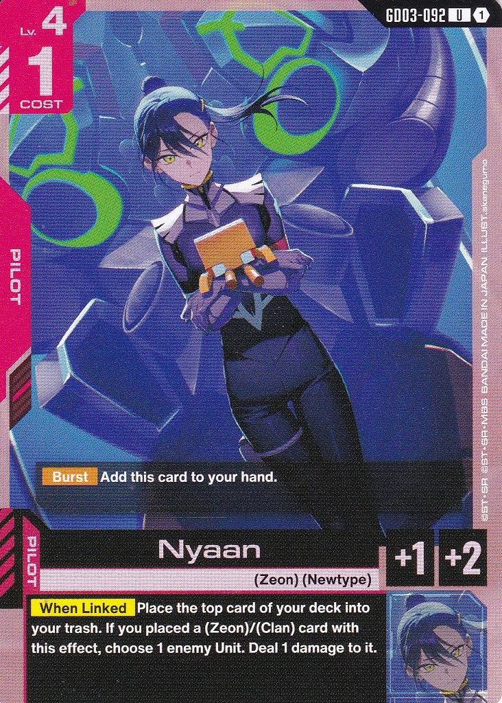 Nyaan - GD03-092 - Uncommon - Englisch - GD03 - GUNDAM TCG