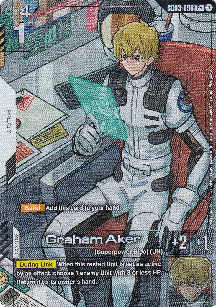 Graham Aker - GD03-098-AA - Rare - Englisch - GD03 - GUNDAM TCG