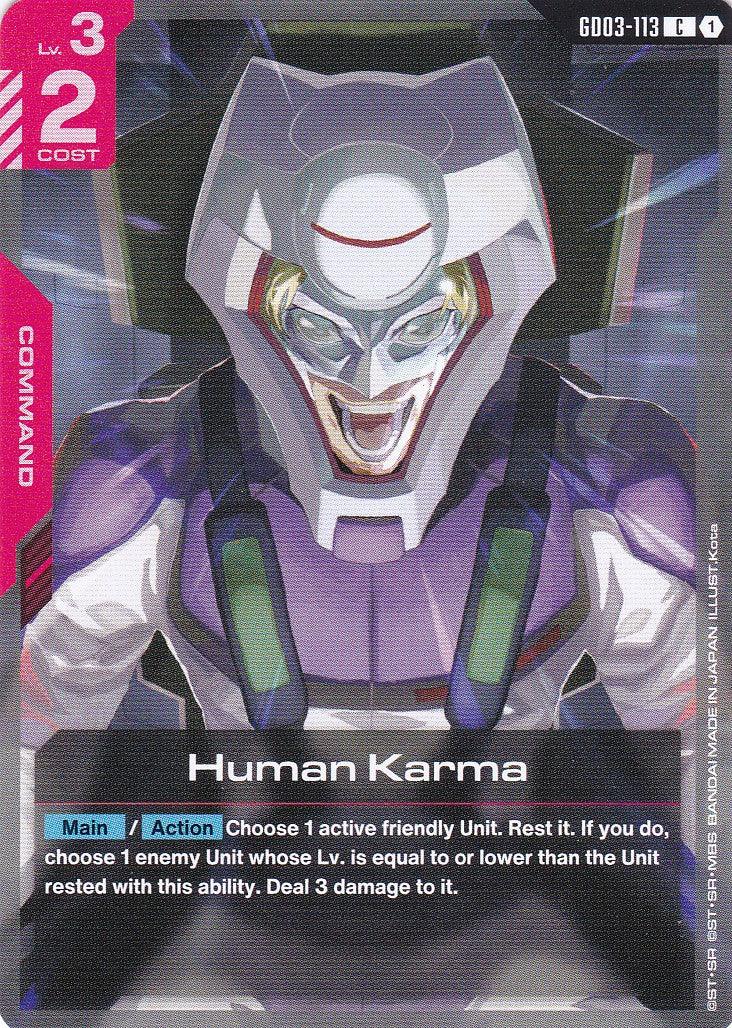 Human Karma - GD03-113 - Common - Englisch - GD03 - GUNDAM TCG