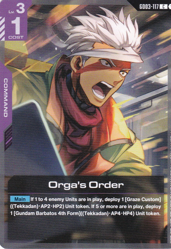 Orga's Order - GD03-117 - Common - Englisch - GD03 - GUNDAM TCG