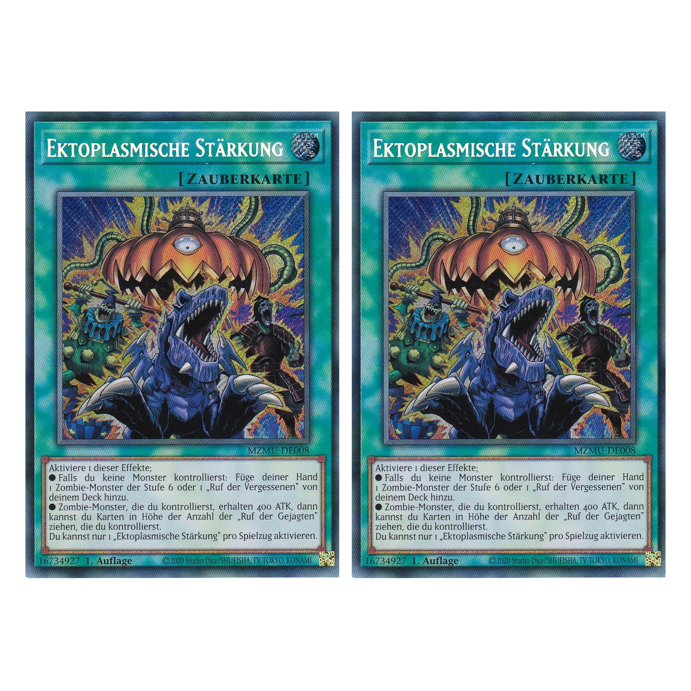 Ekoplasmische Stärkung - MZMU-DE008 - Secret Rare - Deutsch - 1. Auflage - Maze of Muertos - Duo Set (2 Stück) - Yu-Gi-Oh!