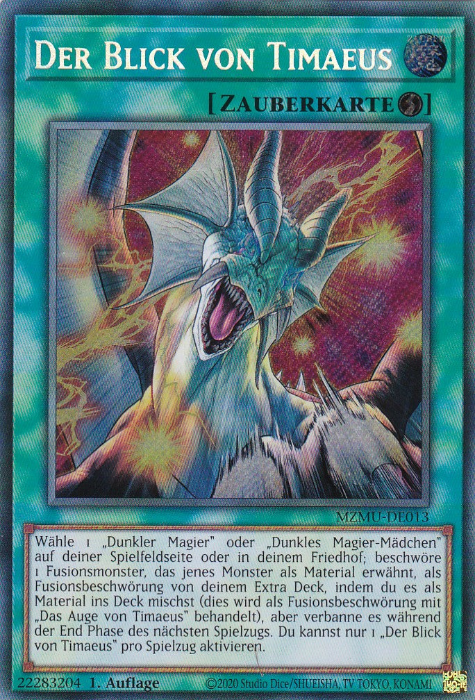 Der Blick von Timaeus - MZMU-DE013 - Secret Rare - Deutsch - 1. Auflage - Maze of Muertos - Yu-Gi-Oh!