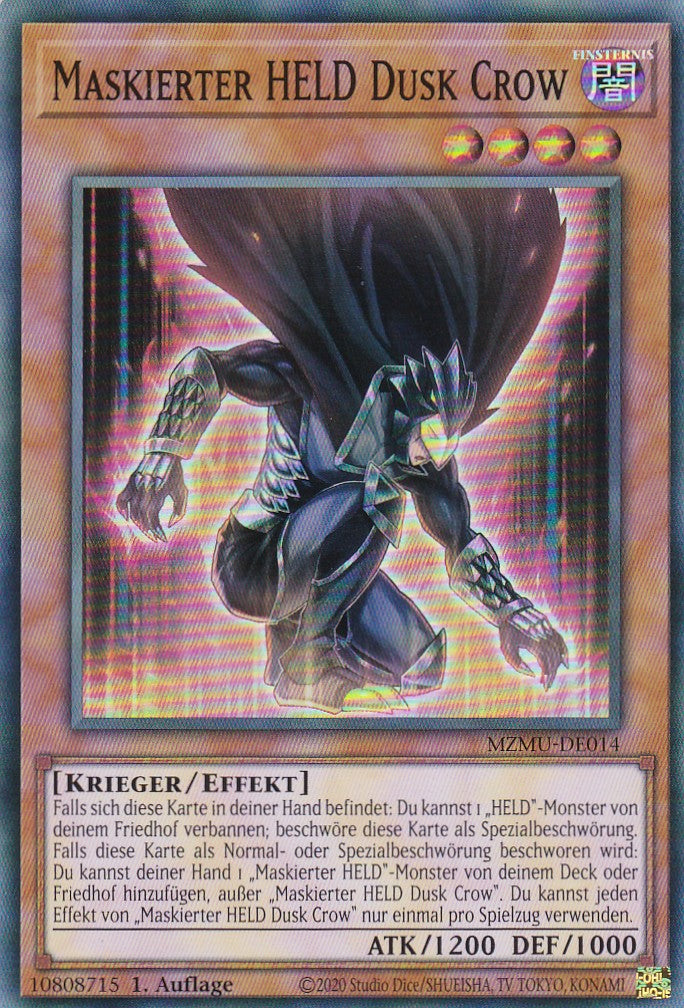 Maskierter HELD Dusk Crow - MZMU-DE014 - Super Rare - Deutsch - 1. Auflage - Maze of Muertos - Yu-Gi-Oh!