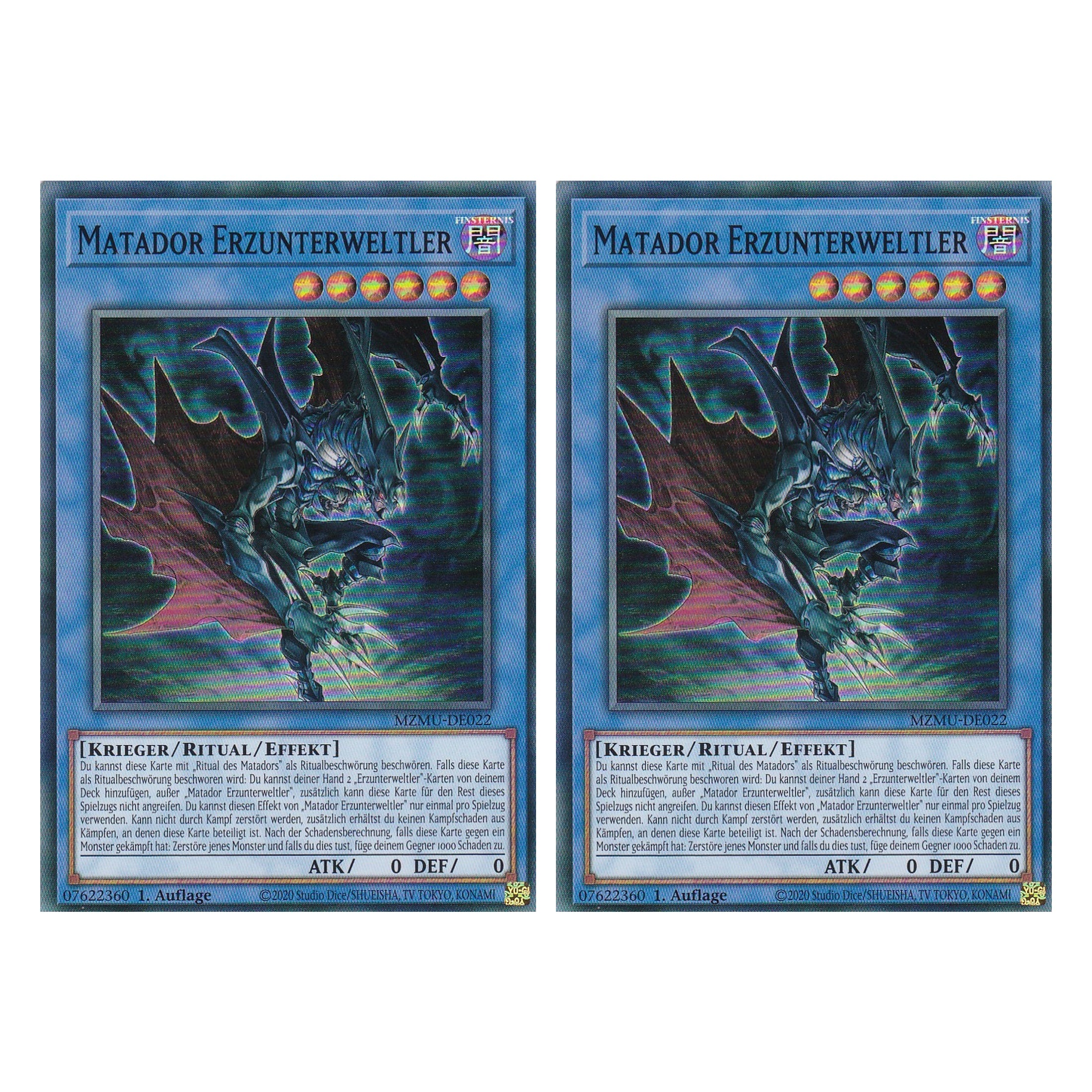 Matador Erzunterweltler - MZMU-DE022 - Super Rare - Deutsch - 1. Auflage - Maze of Muertos - Duo Set (2 Stück) - Yu-Gi-Oh!