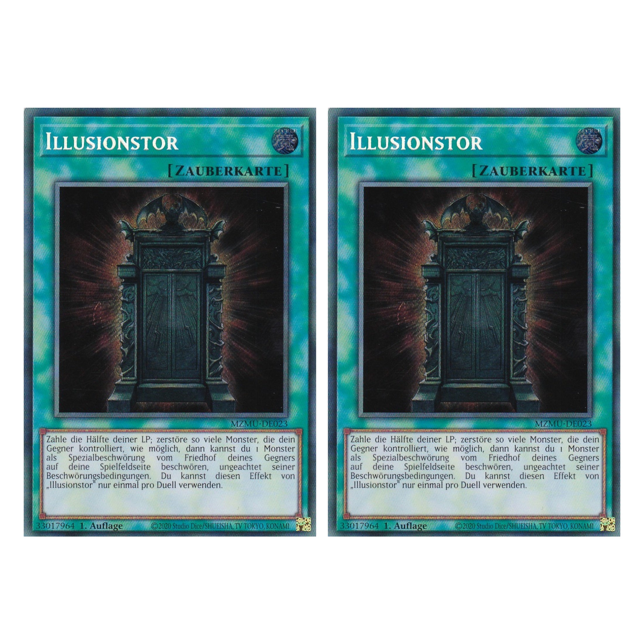 Illusionstor - MZMU-DE023 - Secret Rare - Deutsch - 1. Auflage - Maze of Muertos - Duo Set (2 Stück) - Yu-Gi-Oh!