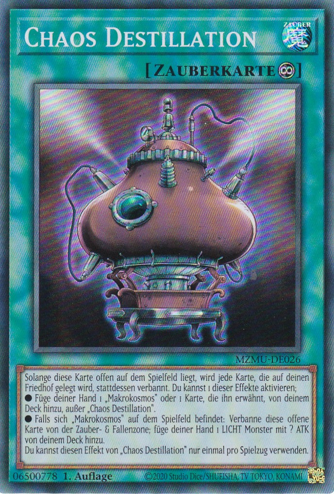 Chaos Destillation - MZMU-DE026 - Super Rare - Deutsch - 1. Auflage - Maze of Muertos - Yu-Gi-Oh!