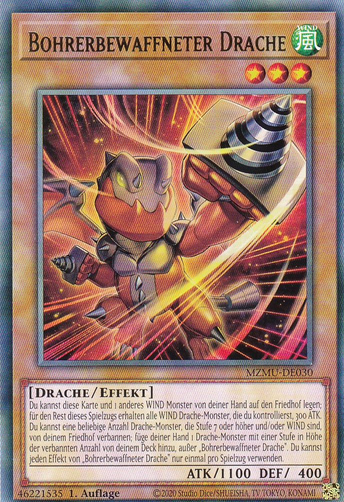 Bohrerbewaffneter Drache - MZMU-DE030 - Rare - Deutsch - 1. Auflage - Maze of Muertos - Yu-Gi-Oh!