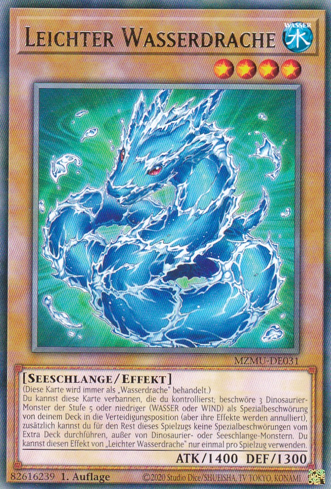 Leichter Wasserdrache - MZMU-DE031 - Rare - Deutsch - 1. Auflage - Maze of Muertos - Yu-Gi-Oh!