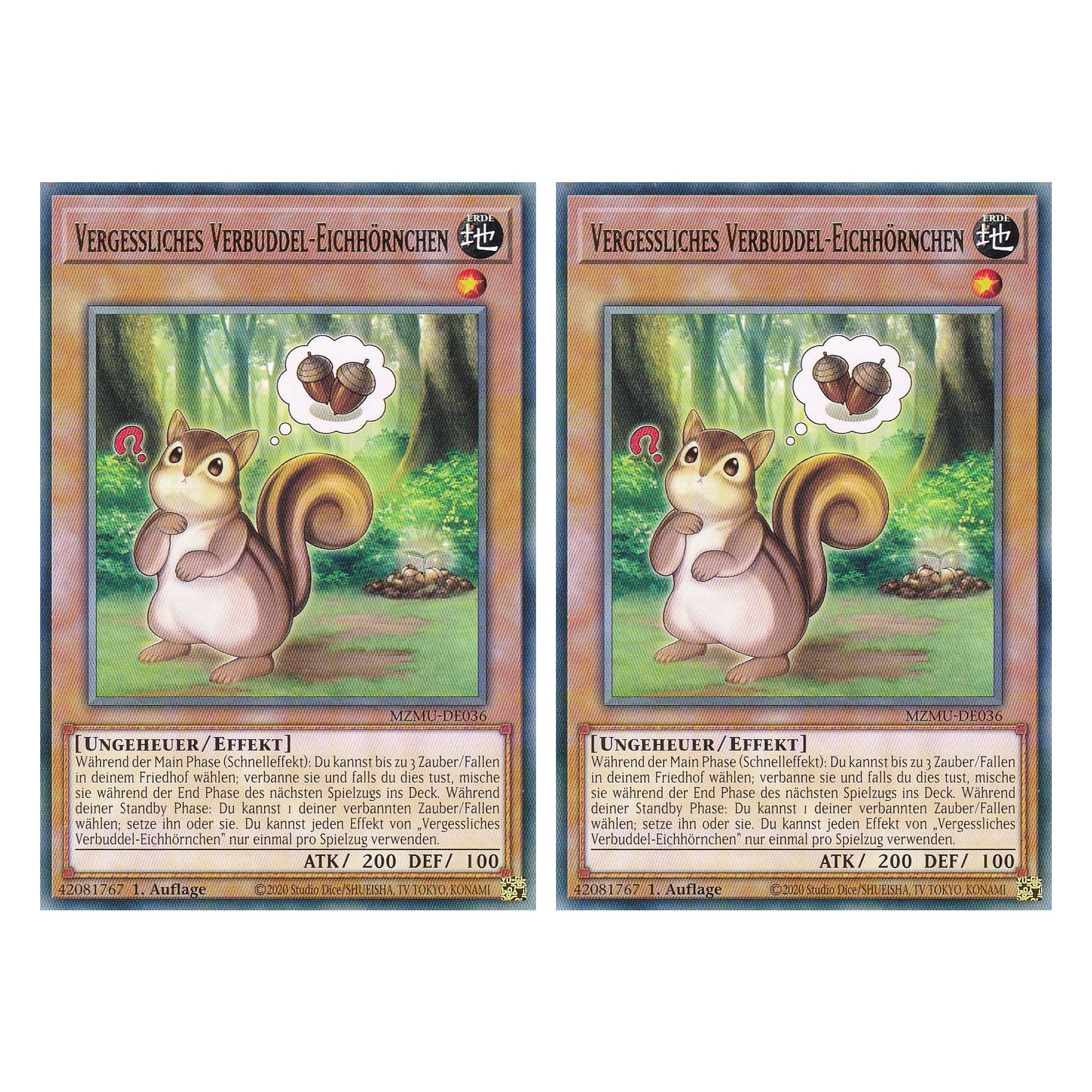 Vergessliches Verbuddel-Eichhörnchen - MZMU-DE036 - Rare - Deutsch - 1. Auflage - Maze of Muertos - Duo Set (2 Stück) - Yu-Gi-Oh!