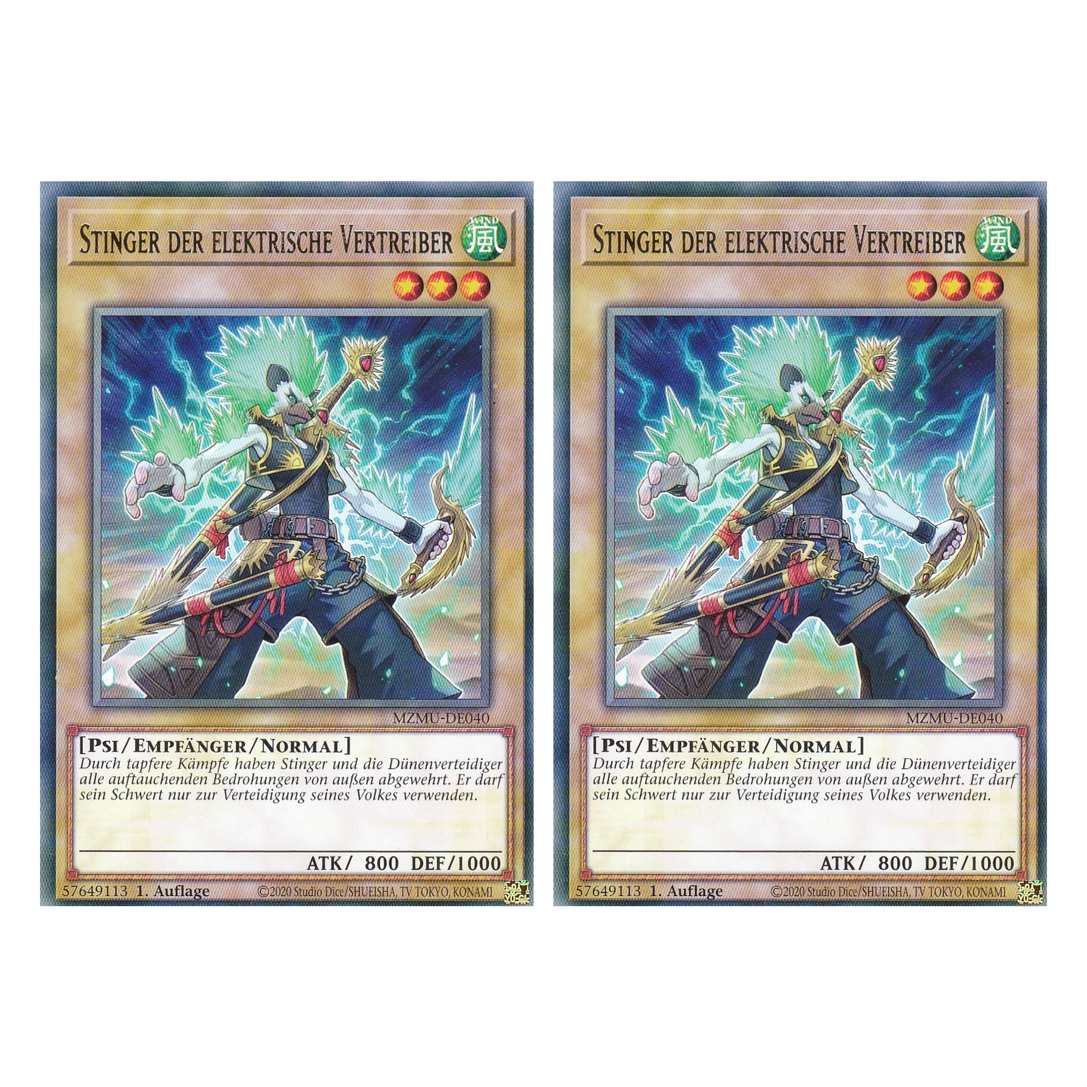 Stinger der Elektrische Vertreiber - MZMU-DE040 - Rare - Deutsch - 1. Auflage - Maze of Muertos - Duo Set (2 Stück) - Yu-Gi-Oh!