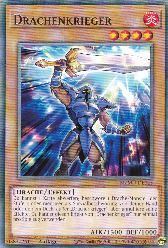Drachenkrieger - MZMU-DE043 - Rare - Deutsch - 1. Auflage - Maze of Muertos - Yu-Gi-Oh!