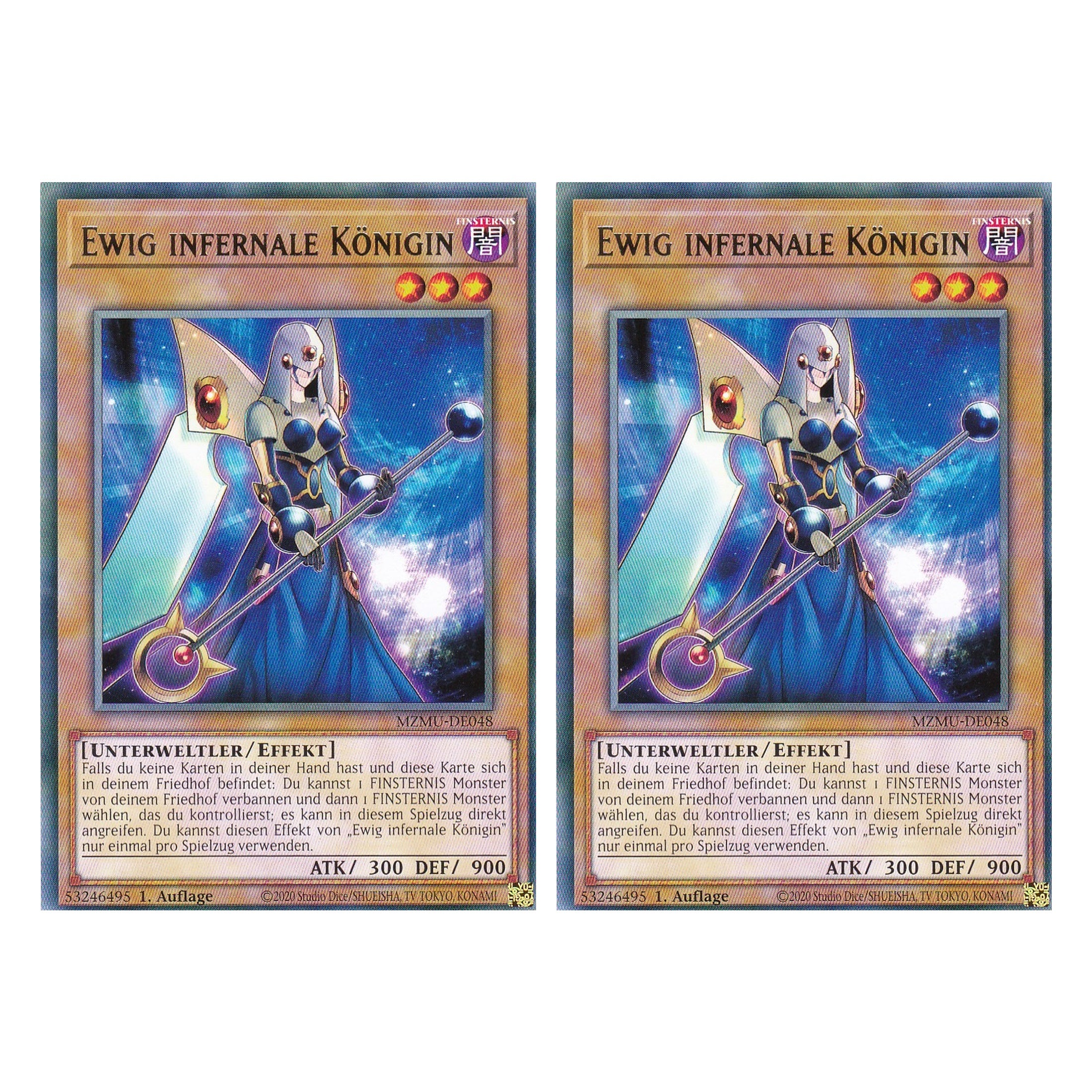 Ewig Infernale Königin - MZMU-DE048 - Rare - Deutsch - 1. Auflage - Maze of Muertos - Duo Set (2 Stück) - Yu-Gi-Oh!