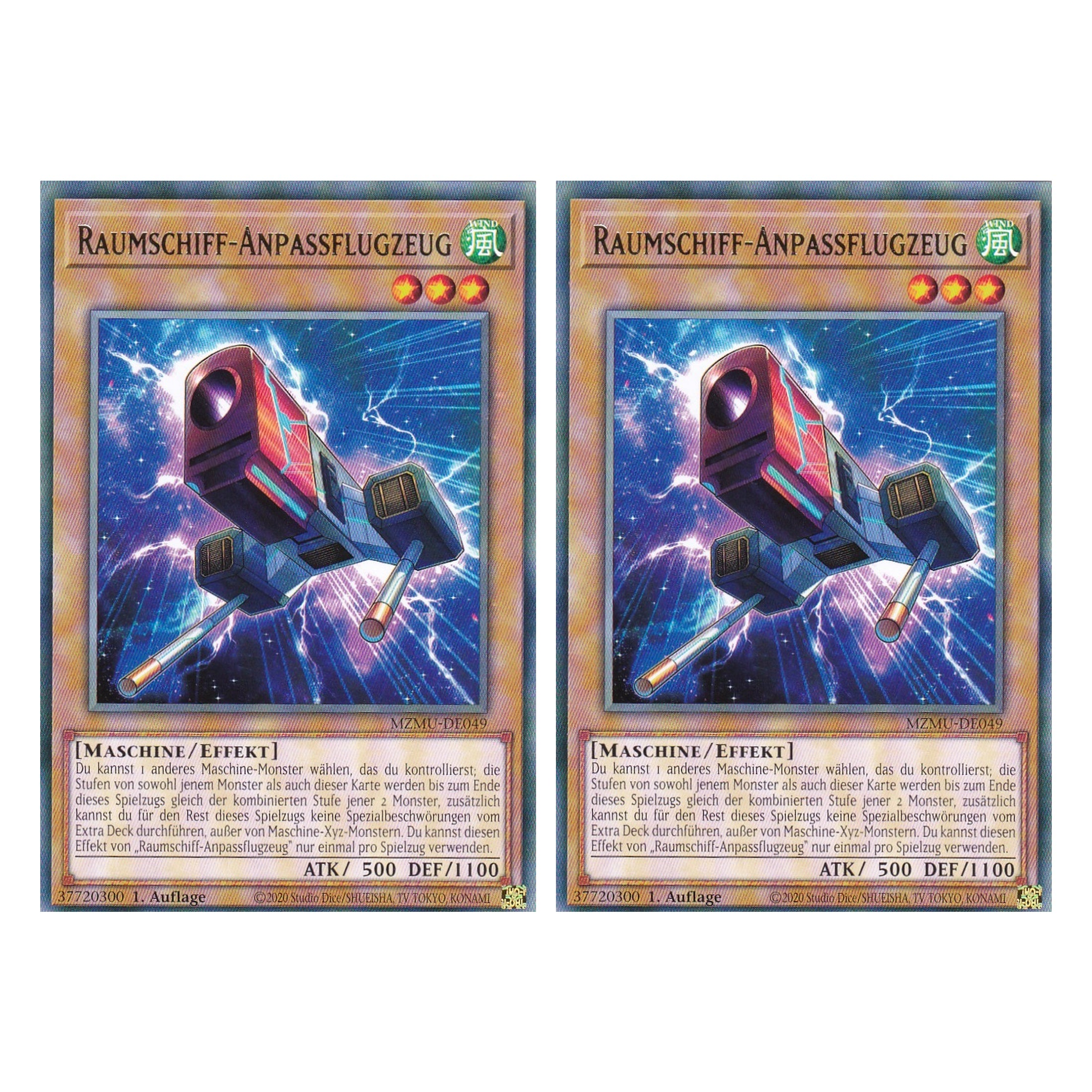 Raumschiff-Anpassflugzeug - MZMU-DE049 - Rare - Deutsch - 1. Auflage - Maze of Muertos - Duo Set (2 Stück) - Yu-Gi-Oh!