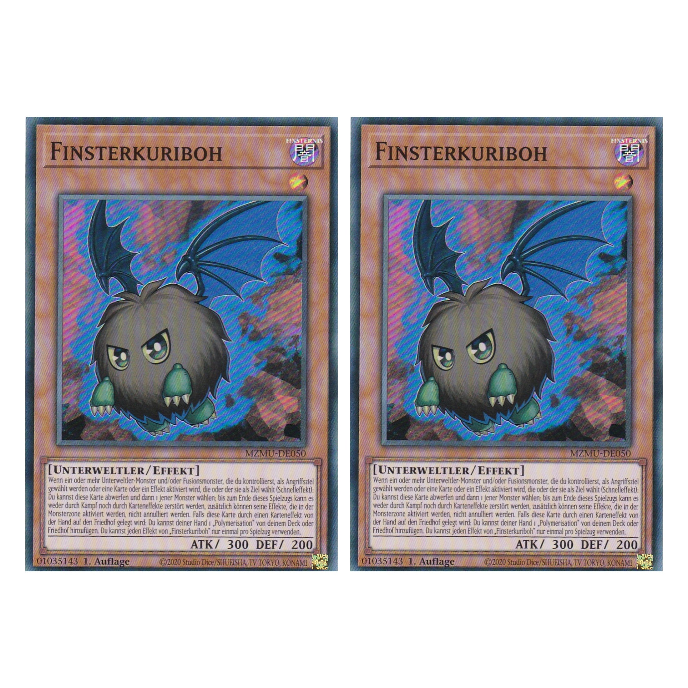 Finsterkuriboh - MZMU-DE050 - Super Rare - Deutsch - 1. Auflage - Maze of Muertos - Duo Set (2 Stück) - Yu-Gi-Oh!