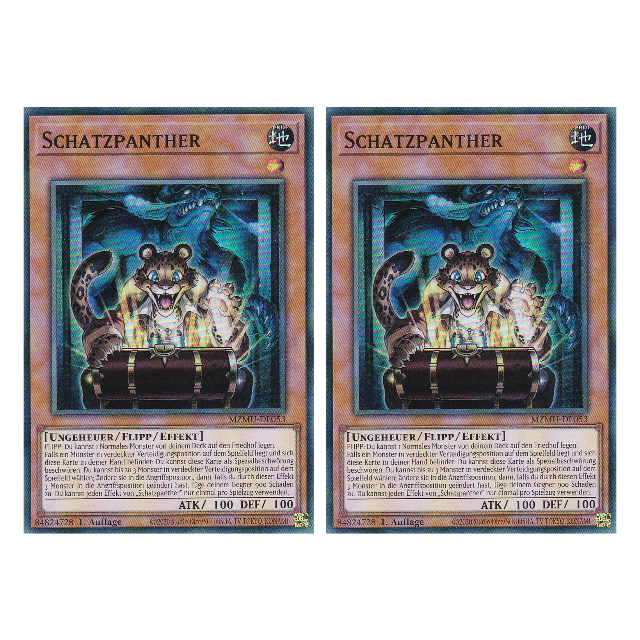 Schatzpanther - MZMU-DE053 - Super Rare - Deutsch - 1. Auflage - Maze of Muertos - Duo Set (2 Stück) - Yu-Gi-Oh!