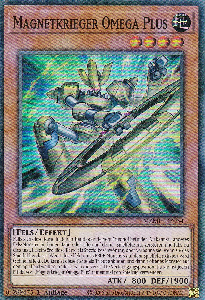 Magnetkrieger Omega Plus - MZMU-DE054 - Super Rare - Deutsch - 1. Auflage - Maze of Muertos - Yu-Gi-Oh!