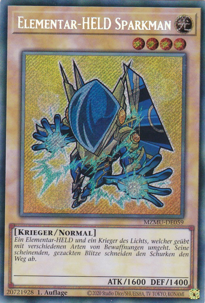 Elementar HELD Sparkman - MZMU-DE059 - Secret Rare - Deutsch - 1. Auflage - Maze of Muertos - Yu-Gi-Oh!