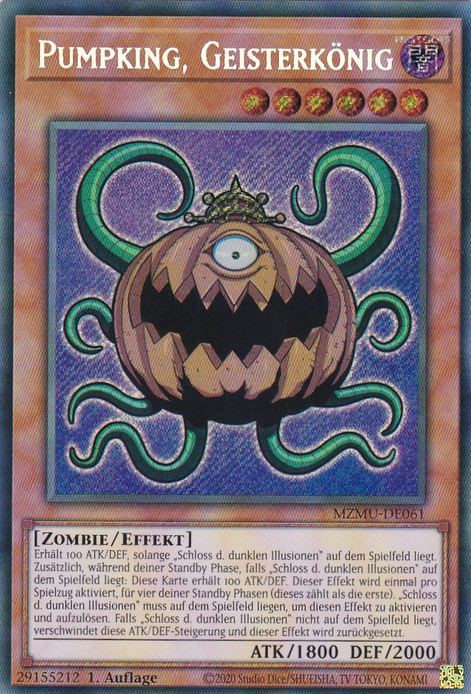 Pumpking, Geisterkönig - MZMU-DE061 - Secret Rare - Deutsch - 1. Auflage - Maze of Muertos - Yu-Gi-Oh!